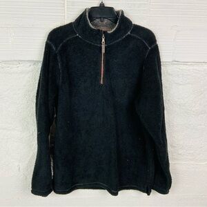Trinity Black half Zip-Up Men's fully fleece Sweater size medium